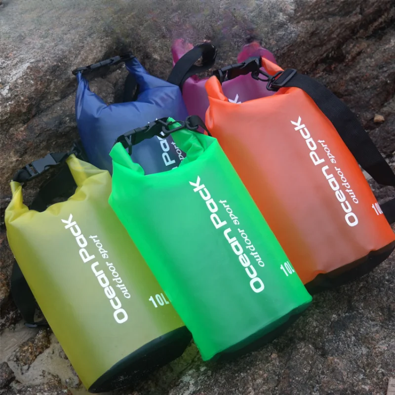 Summer Swimming Bag Waterproof Ocean Pack River Trekking Dry Bag Translucent Bucket Pocket Watertight Drifting Swim Sports Bags