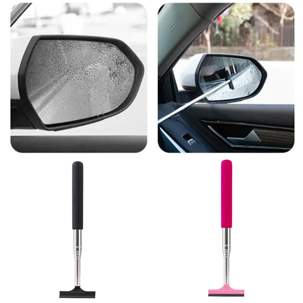 

Window Squeegee Cleaning Tool Multipurpose Retractable Car Rearview Mirror Wiper Brush Glass Cleaner Dropship