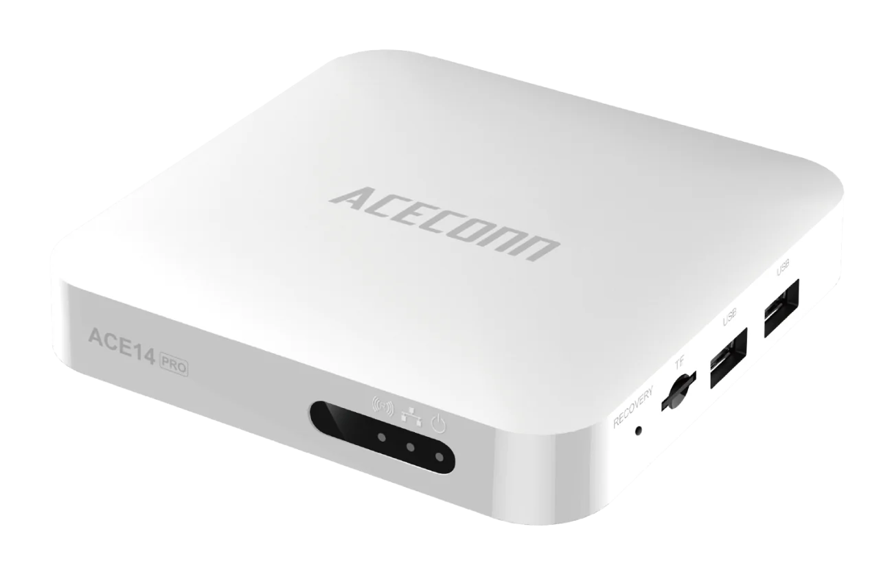 Фото ACE14 Pro DUAL OS IPTV онлайн ТВ-бокс, стриминговый бокс, IPTV, 2 ГБ ОЗУ, 32 ГБ памяти, двухдиапазонный Wi-Fi, LAN-порт, Bluetooth, автоматическое обучение горячим клавишам, подсветка пульта. №4