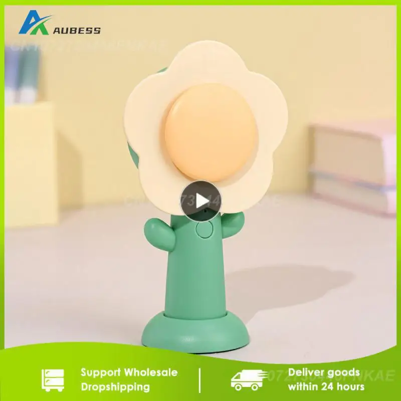 

1~10PCS Mini Fan Sunflower Leafless Fan Portable Usb Charging Handheld Fan Cute Cartoon Summer Portable Air Conditioning