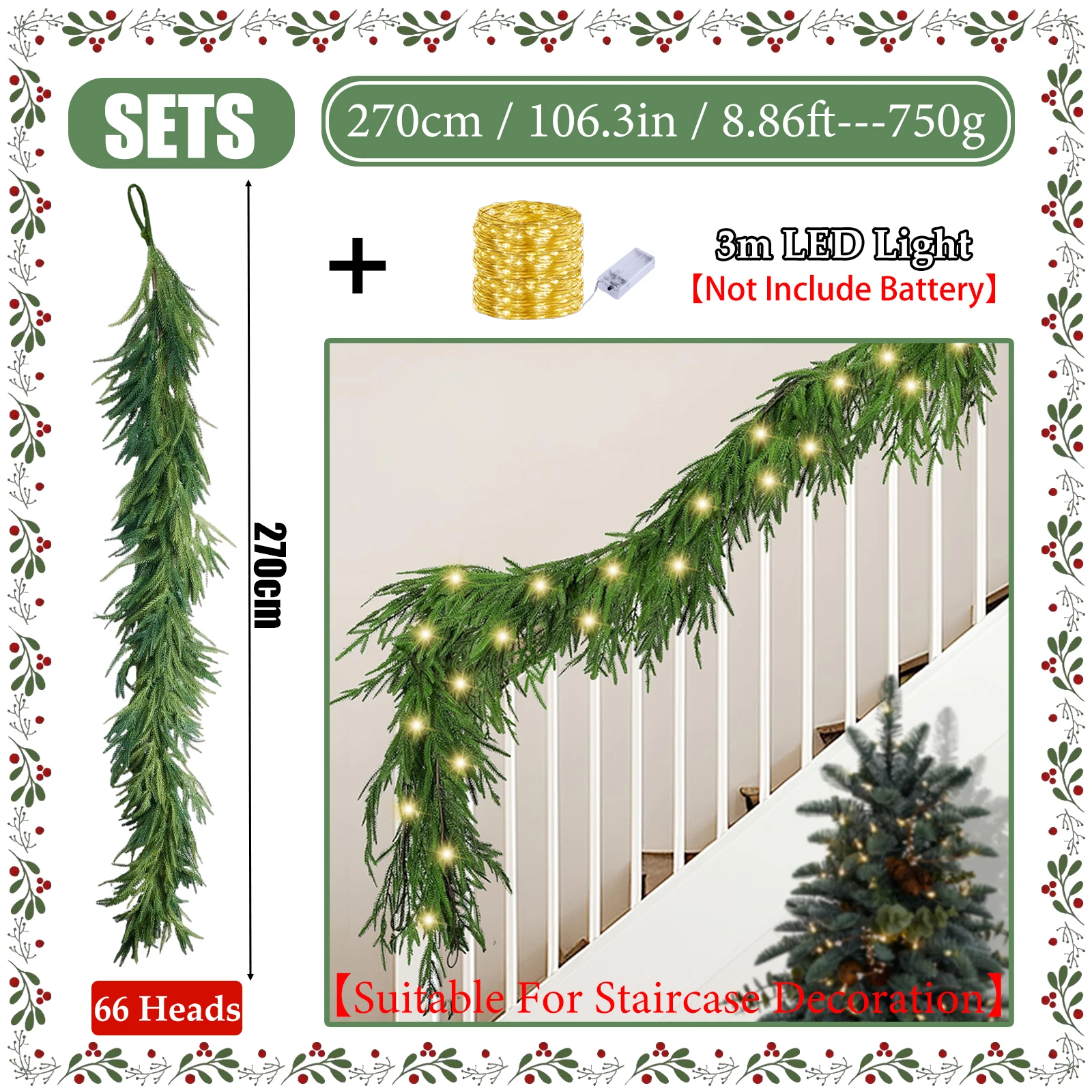 

Искусственная новогодняя гирлянда Norfolk