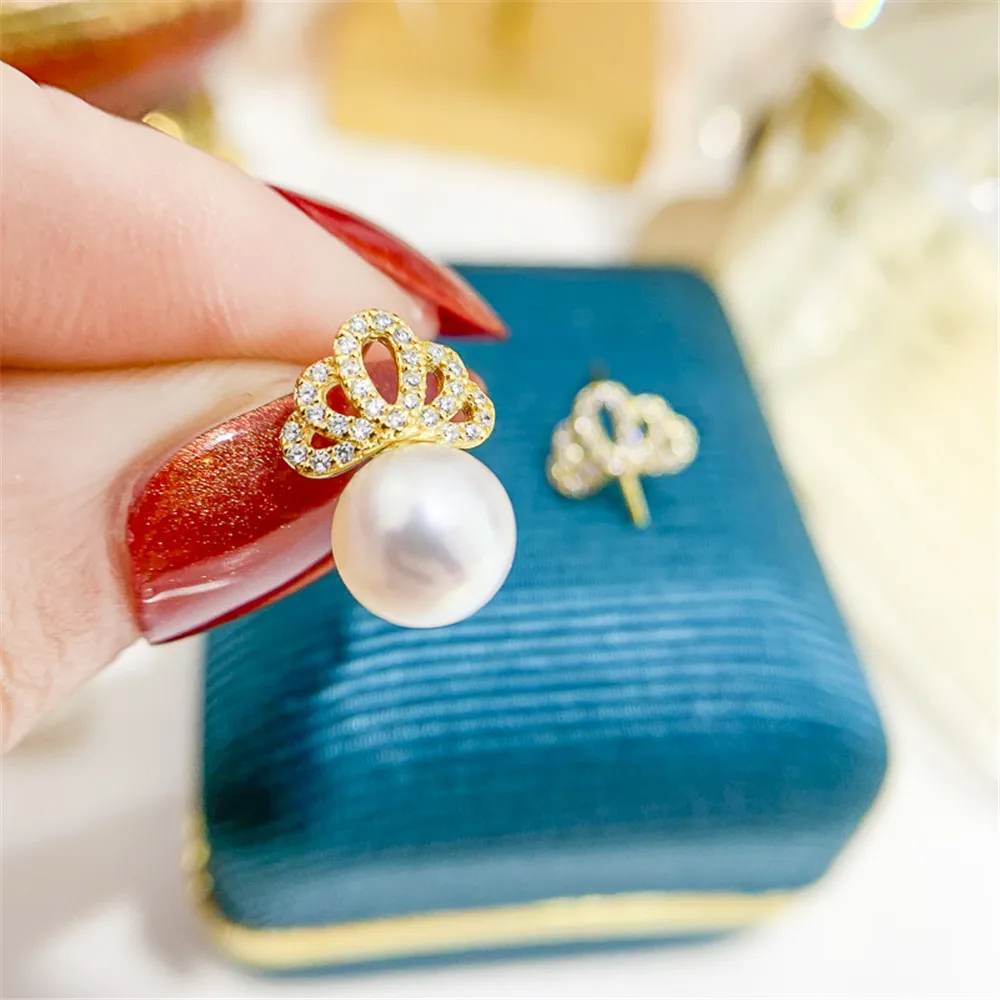 

S925 Sterling Silver Earring Hooks Accessories Gold Silver Ear Studs Ear Hooks Wire For Pearl Earrings Jewelry Making Findings