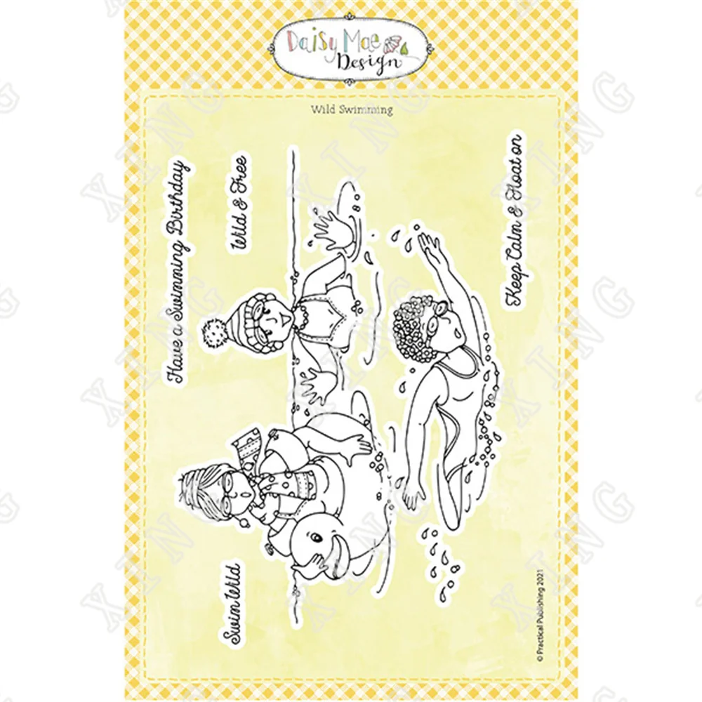 

Wild Swimming New Metal Cutting Dies Stamps Scrapbook Diary Secoration Embossing Template Diy Greeting Card Handmade Hot Sale