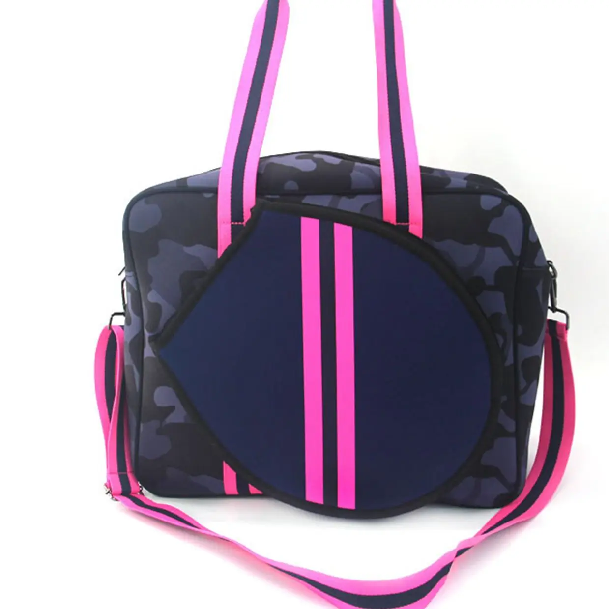 2022 Unisex Camo Neoprene Tennis Bag Waterproof Handbag Adjustable Strap Tennis Sports Shoulder Bag For Gym Outdoors Domil103 &