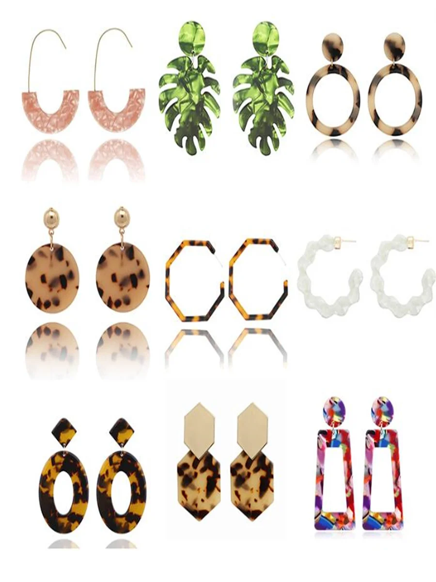 

Fashion explosion acrylic earrings made of acetic acid plate