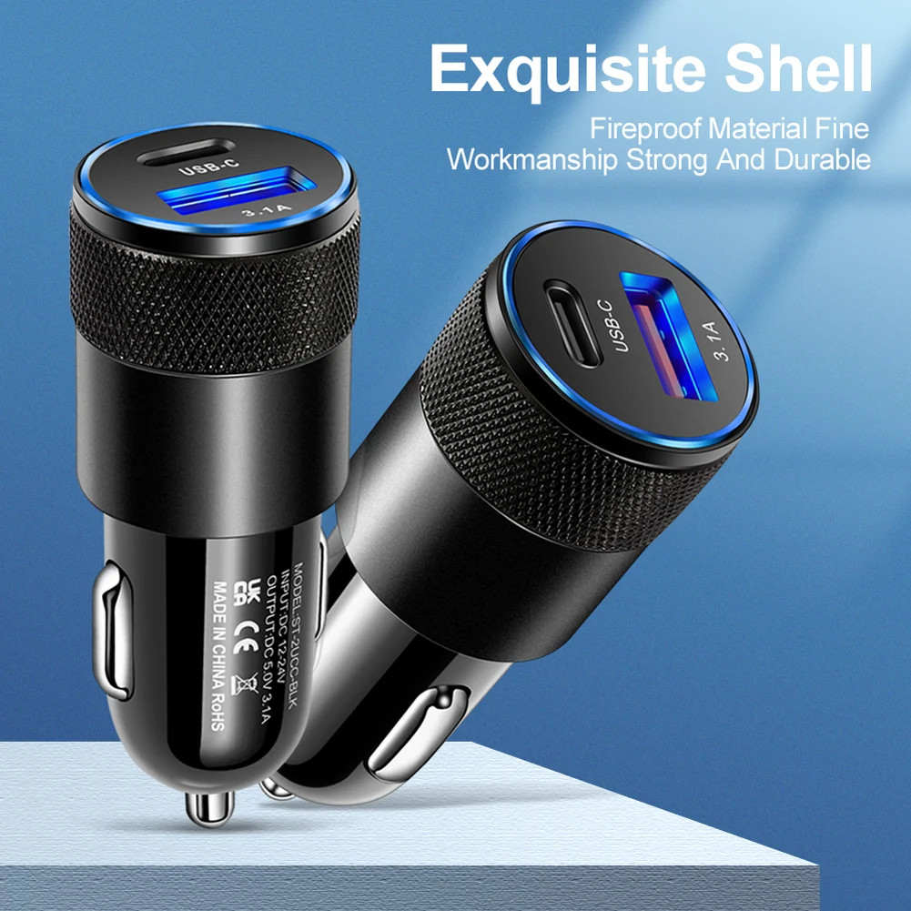 

Автомобильное зарядное устройство, USB Type-C, быстрая зарядка PD, 1 шт.