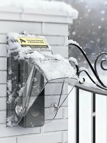 Прозрачный дверной звонок для ПК, водозащитный экран, защита от атмосферных воздействий, прозрачный водонепроницаемый протектор, совместимый с большинством видеодверных звонков, кольцевой звонок