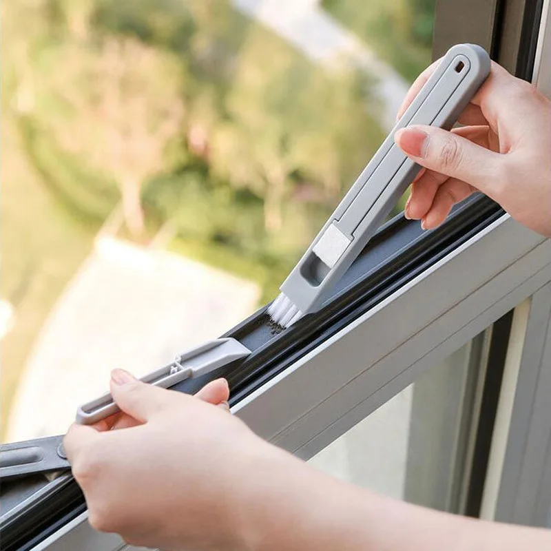 

Домашняя многофункциональная щетка для чистки дверей, окон, щелей, щёток, инструмент для чистки клавиатуры, маленькие щетки, принадлежности...