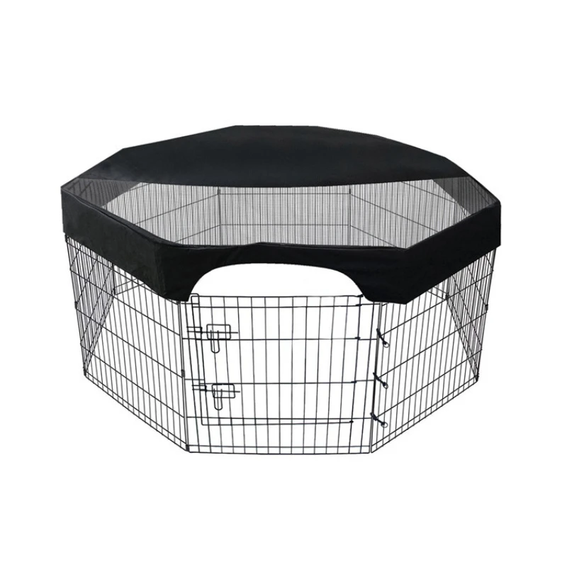 

Dog Playpen Cover 8 Panels Octagonal Dog Fence Top Cover Waterproof Protect Dog from SunRain Prevent Escape Dog House Sun Shade