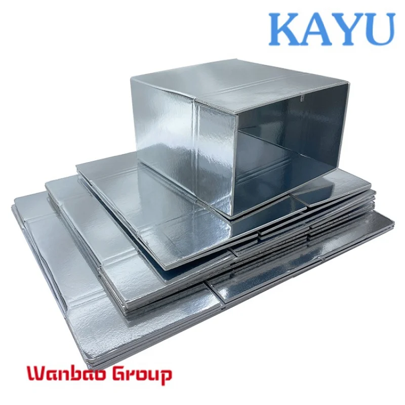 Waterproof Aluminum Foil Liner Thermal Cooler Box Food Delivery Packaging Insulated Shipping Box For Frozen Food