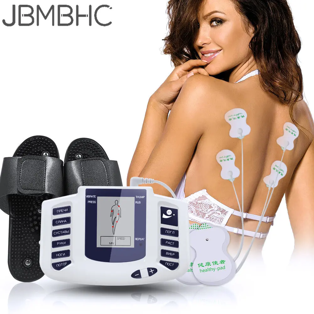 

8 Mode Tens Unit Muscle Stimulator EMS Muscle Stimulation Physiotherapy Neck Back Foot Hand Leg Calf Meridian Massage Tool Relax