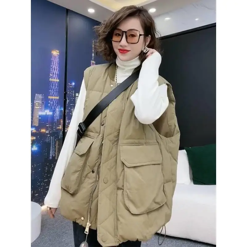 

Зимний женский пуховой жилет из хлопка, Женское пальто, куртки, Теплый женский кардиган, повседневные женские топы без рукавов