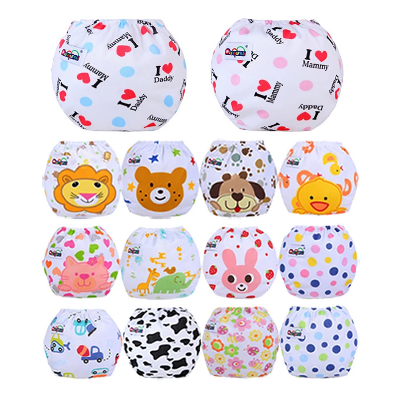 30pcs/Lot Diapers baby children's Underwear Reusable Nappies Training Pants t80/90/100