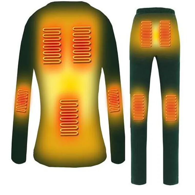 

Heated Motorcycle Shirt Heating T Shirt Moto Heated Thermal Underwear Set Women Electric Heating Clothes For Autumn Winter