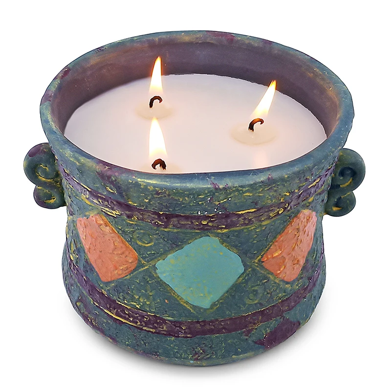 

15OZ Citronella Candles Wholesale Candles In Coarse Pottery Large Aromatherapy Candle 3 Cotton Wick for Home Decoration