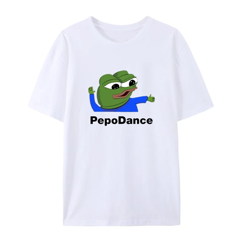 Забавная хлопковая футболка PepeThink Livestream Emote с героями мультфильмов для мужчин и