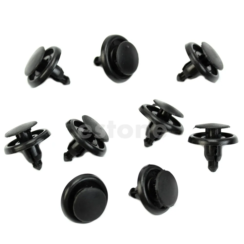 

New Useful 10pcs Rivet Fastener Bumper Push Retainer Hood Clips 7mm For Toyota