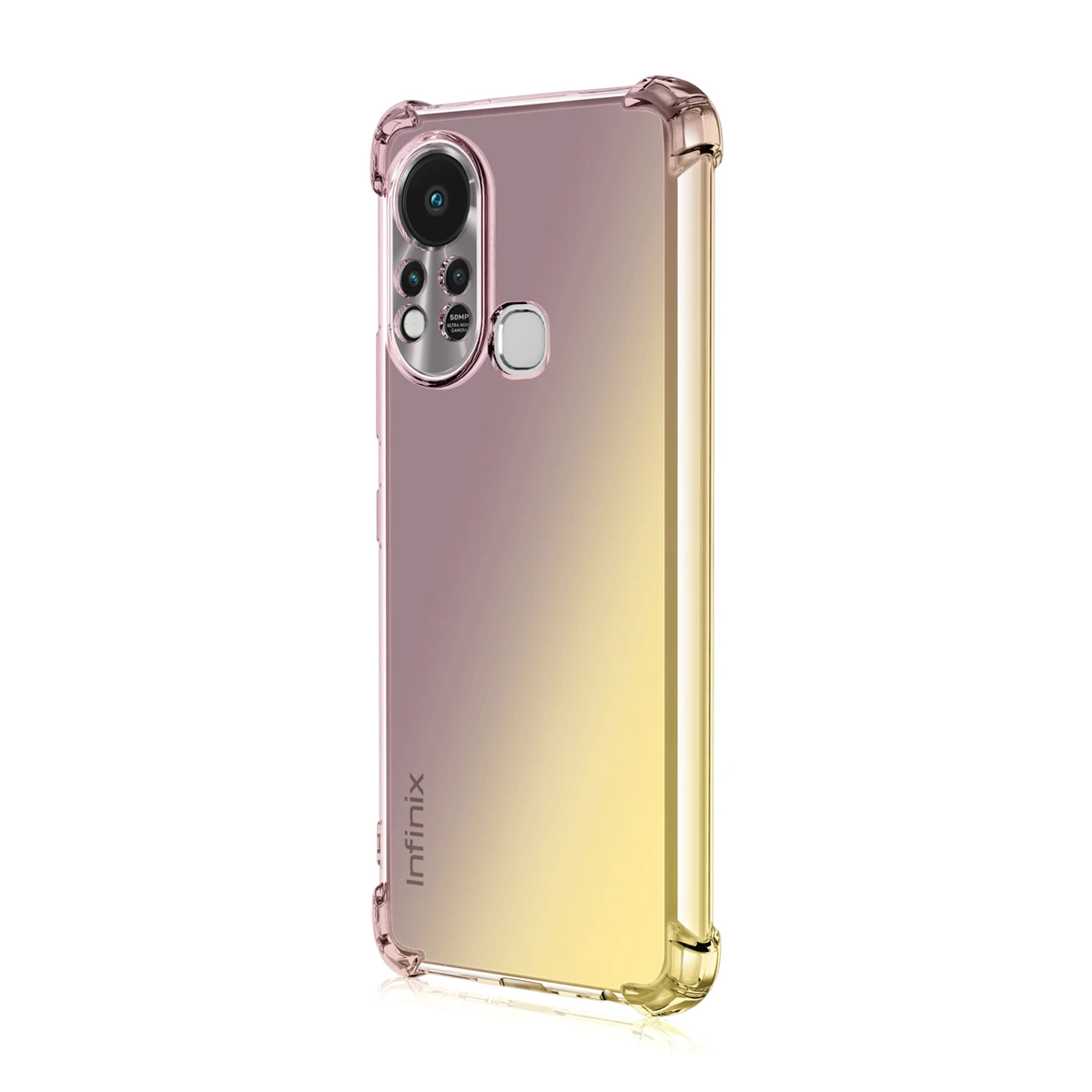 for infinix hot 11 11s play nfc gradient half transparent phone case for note 11 pro hot11s 5g rainbow airbag shockproof funda free global shipping