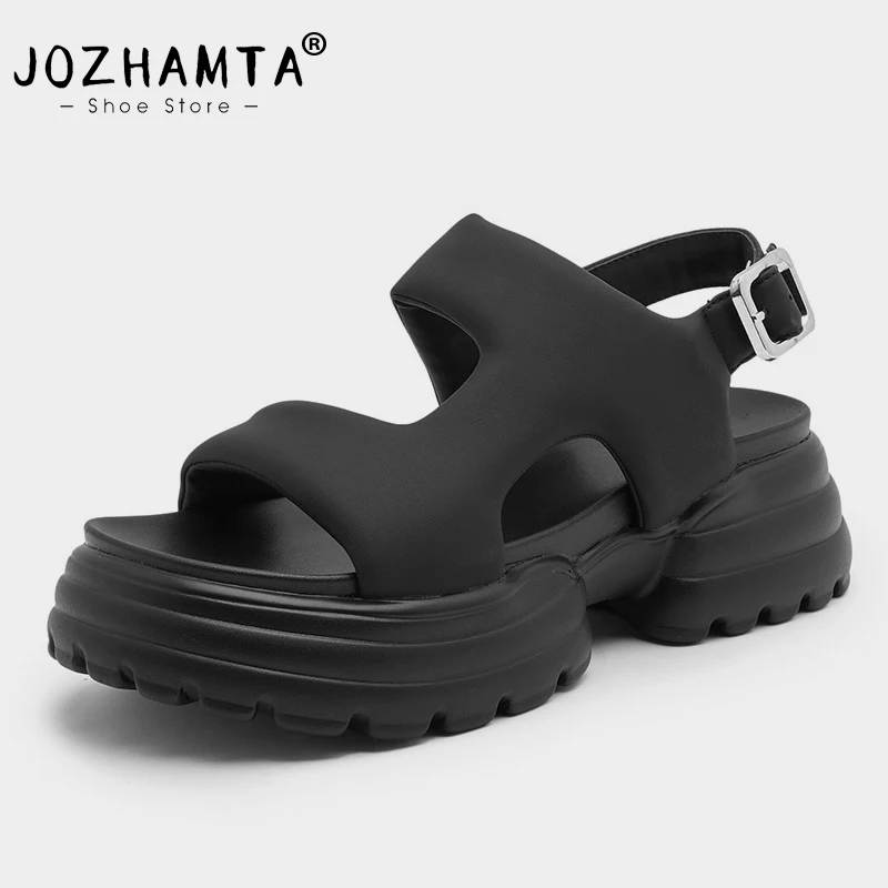 

JOZHAMTA Size 34-40 Wedges Sandals Women Summer 2023 High Heels Shoes For Women 2023 Casual Rome Open Toe Platform Sandalias