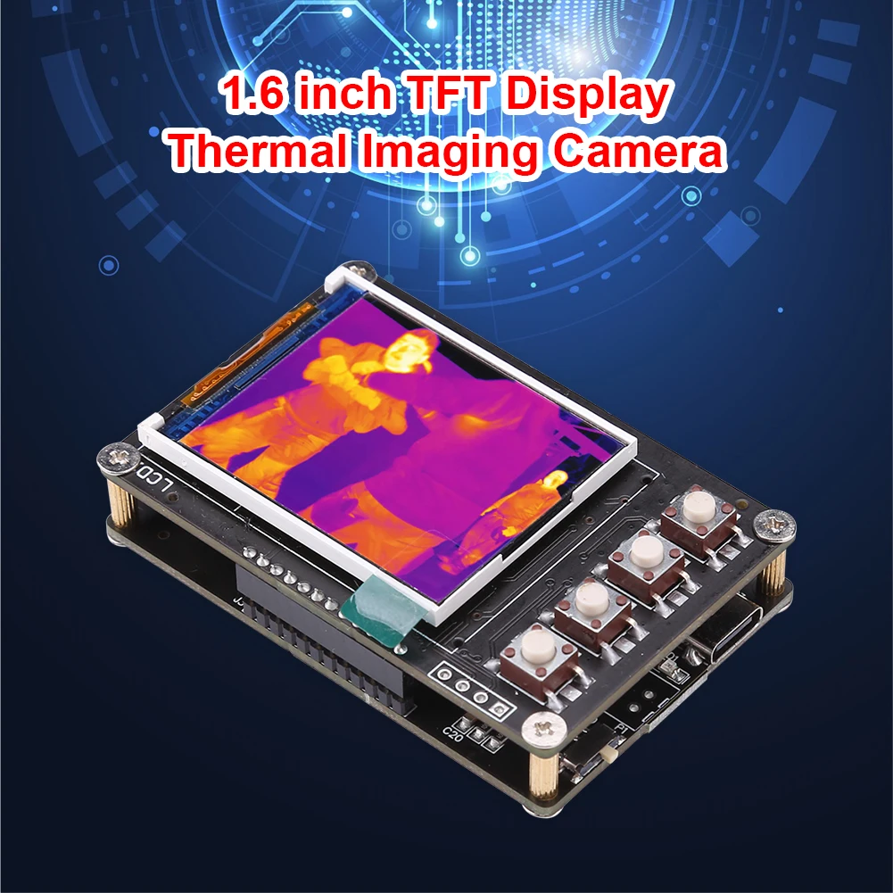 Infrared Thermal Imager AMG8833 Imaging Camera Temperature Sensors 1.6 Inch TFT Display Screen 10Hz Data Refresh Rate |