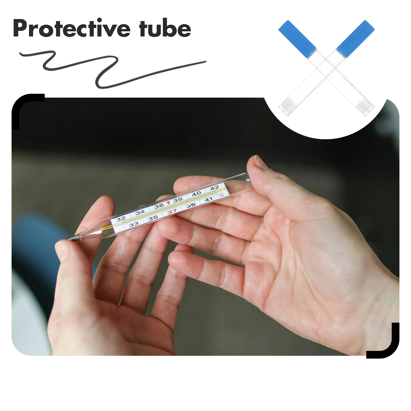 2 шт. термометр защитный ствол трубка для хранения тела термометры чехол защиты