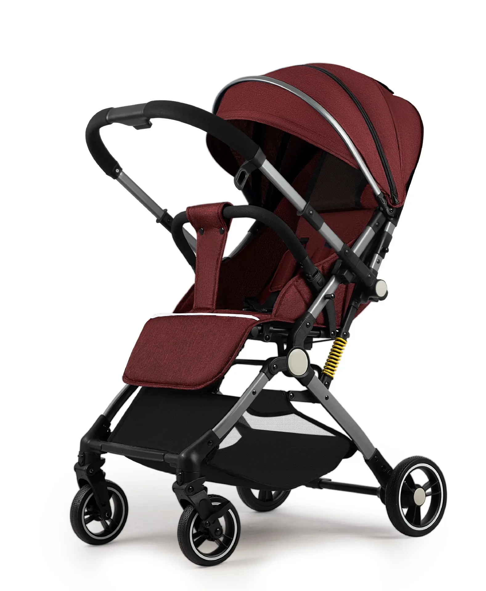 Ультралегкая Складная коляска для новорожденных поворотное сиденье на четырех