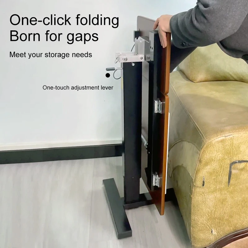 Регулируемый надкровать из массива дерева складной стол для ноутбука с колесами