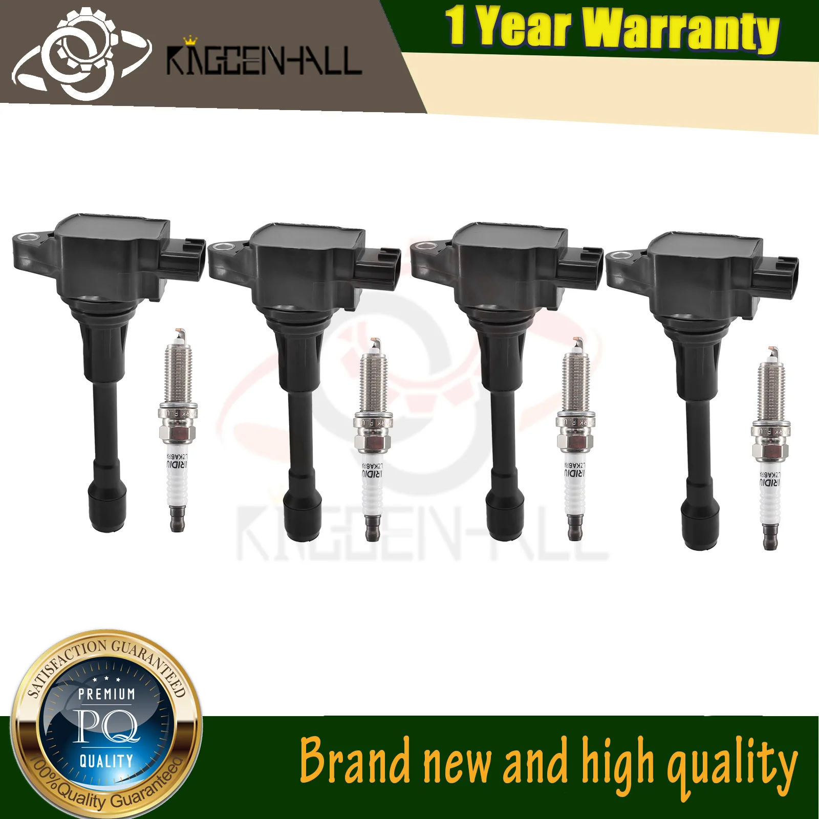 Фото 4 шт. катушка зажигания + иридиевая свеча зажигания для Nissan Altima Cube Rogue Infiniti FX50 uf549 22448ED000 22448JA00A 22448JA00C №1