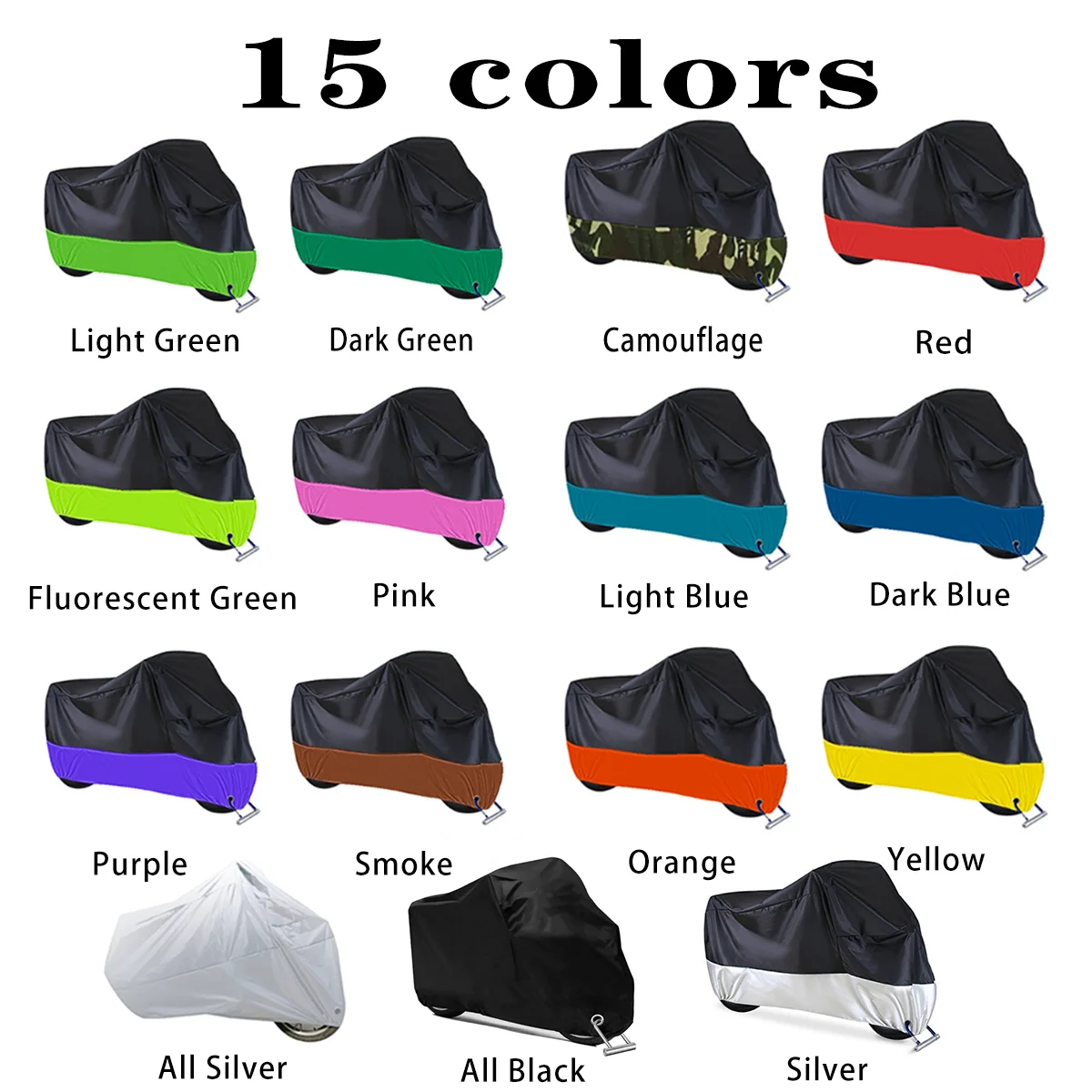 

Motorcycle Cover M L XL XXL XXXL XXXXL Universal Outdoor Uv Protector Bike Rain Dustproof Scooter Covers Waterproof