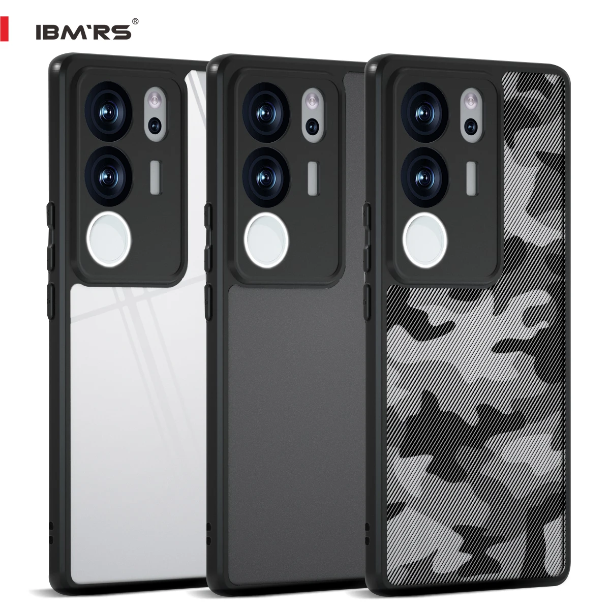 

IBMRS for vivo S17/17 Pro/V29/V29pro Case,camo Clear Hard Back Shockproof Advanced Protective Cover