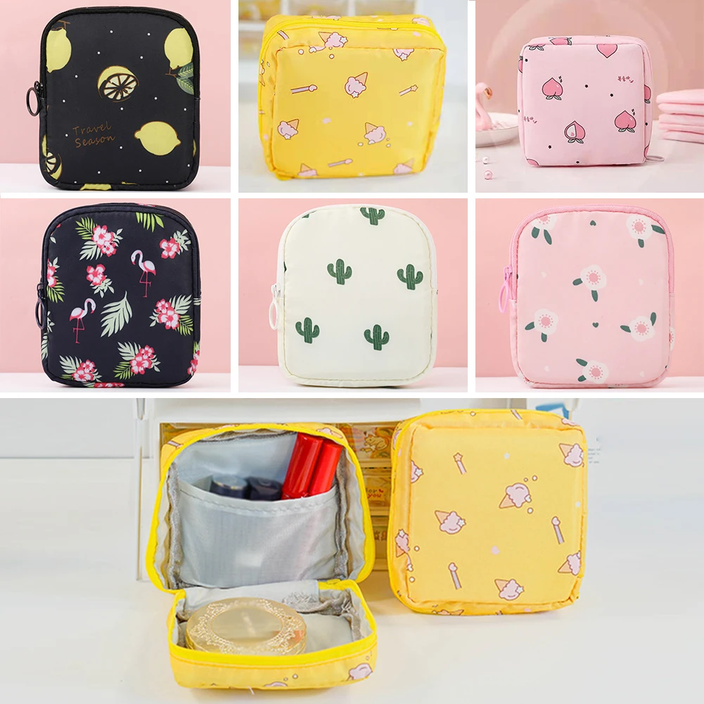 

Портативная сумка для наушников, сумка для карт, мини косметичка, сумка для хранения гигиенических салфеток, вместительный кошелек для моне...