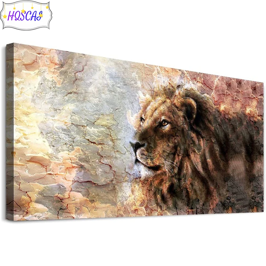 Creative animal art, lion Diamant Painting DIY Diamond Painting Full Square Drill Embroidery Cross Stitch Gift Home Decor Gift