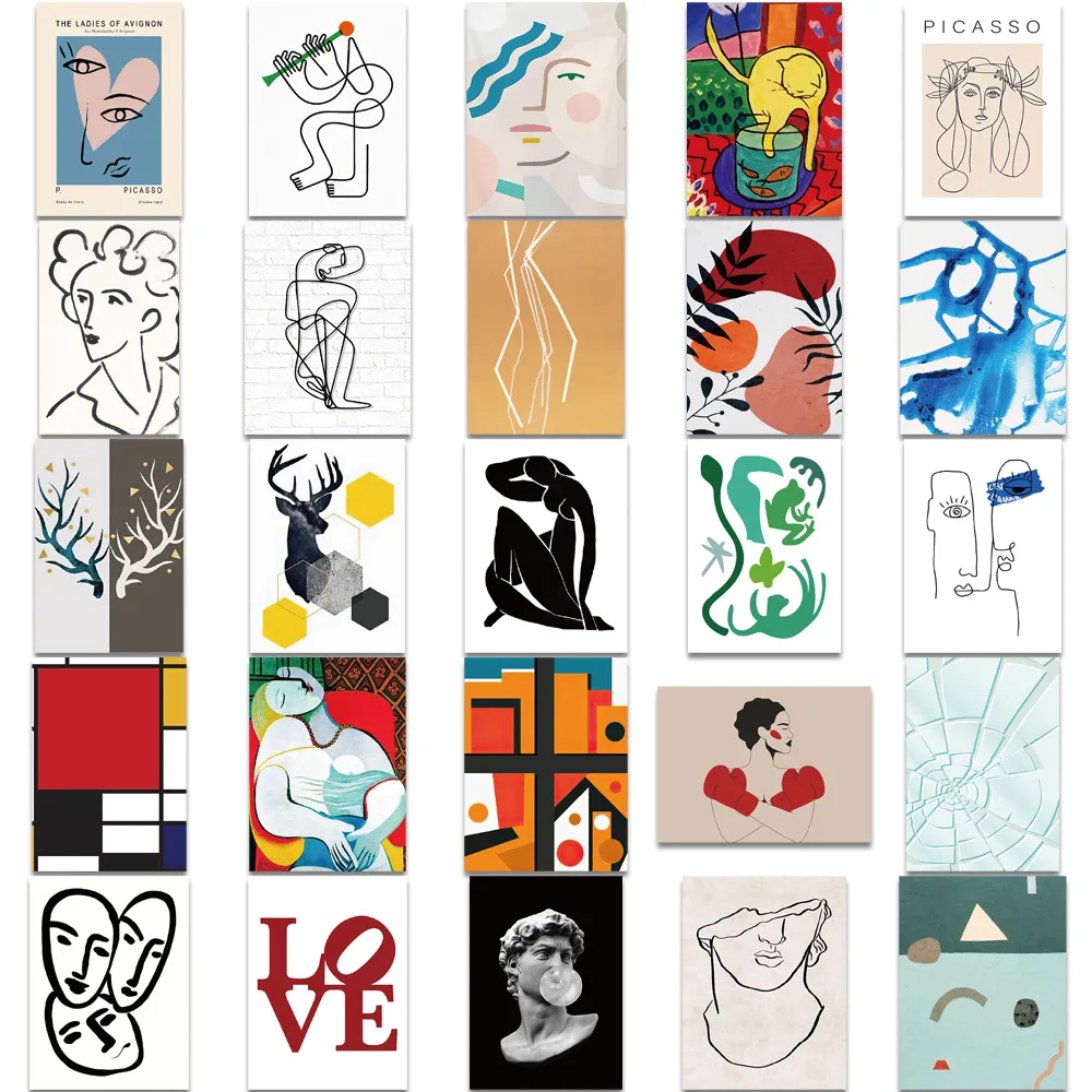 65 шт. абстрактные наклейки Matisse с изображением цветочного рынка художественные