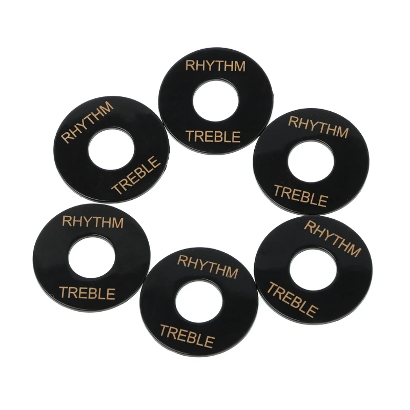 

6pcs Guitar Toggle Switch Plate Rhythm Treble Washer Ring for Electric Guitar