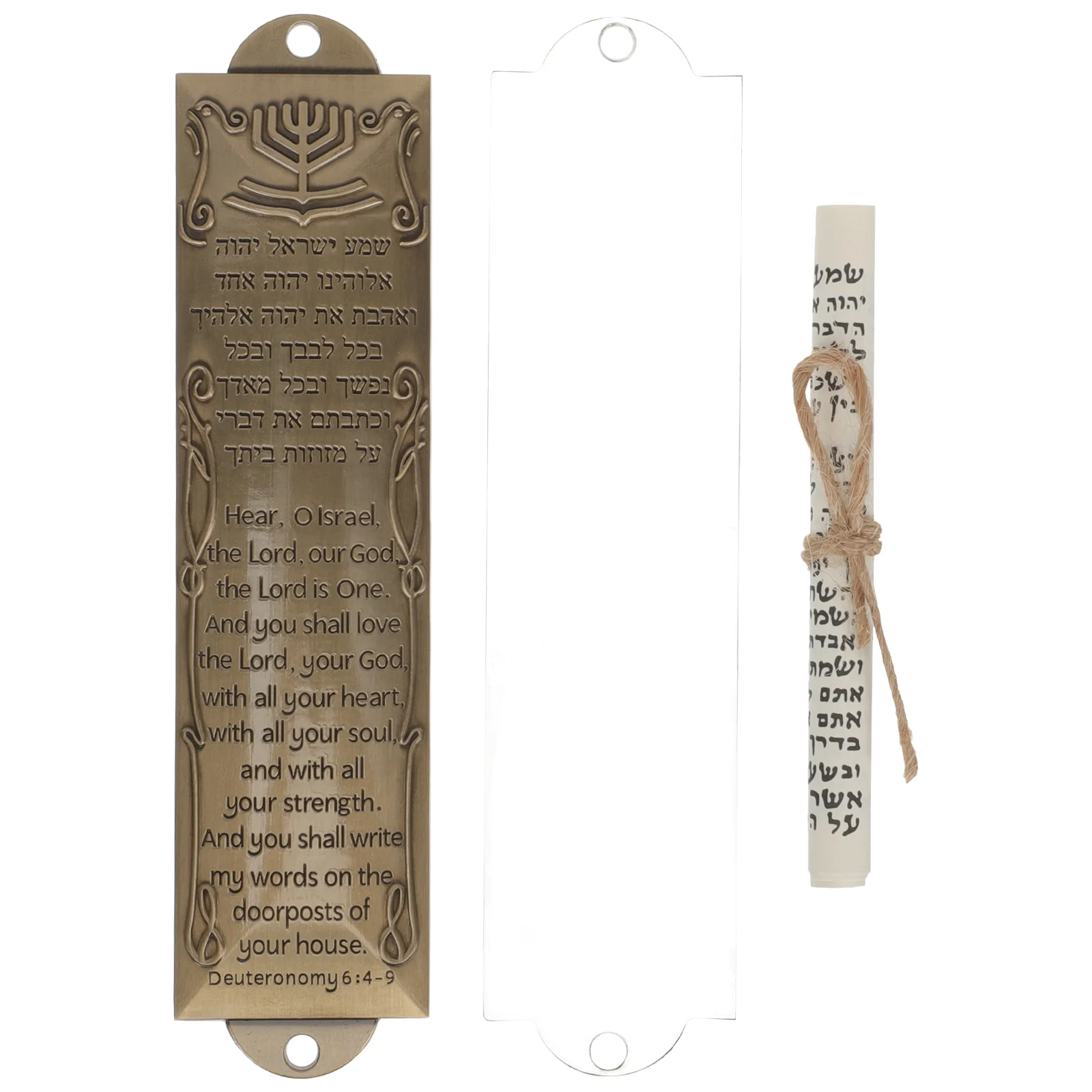 

Religious Holy Scroll Vintage Decor House Mezuzah Alloy Door Mezuzah Metal Prayer Mezuzah Judaica Mezuzah Decor