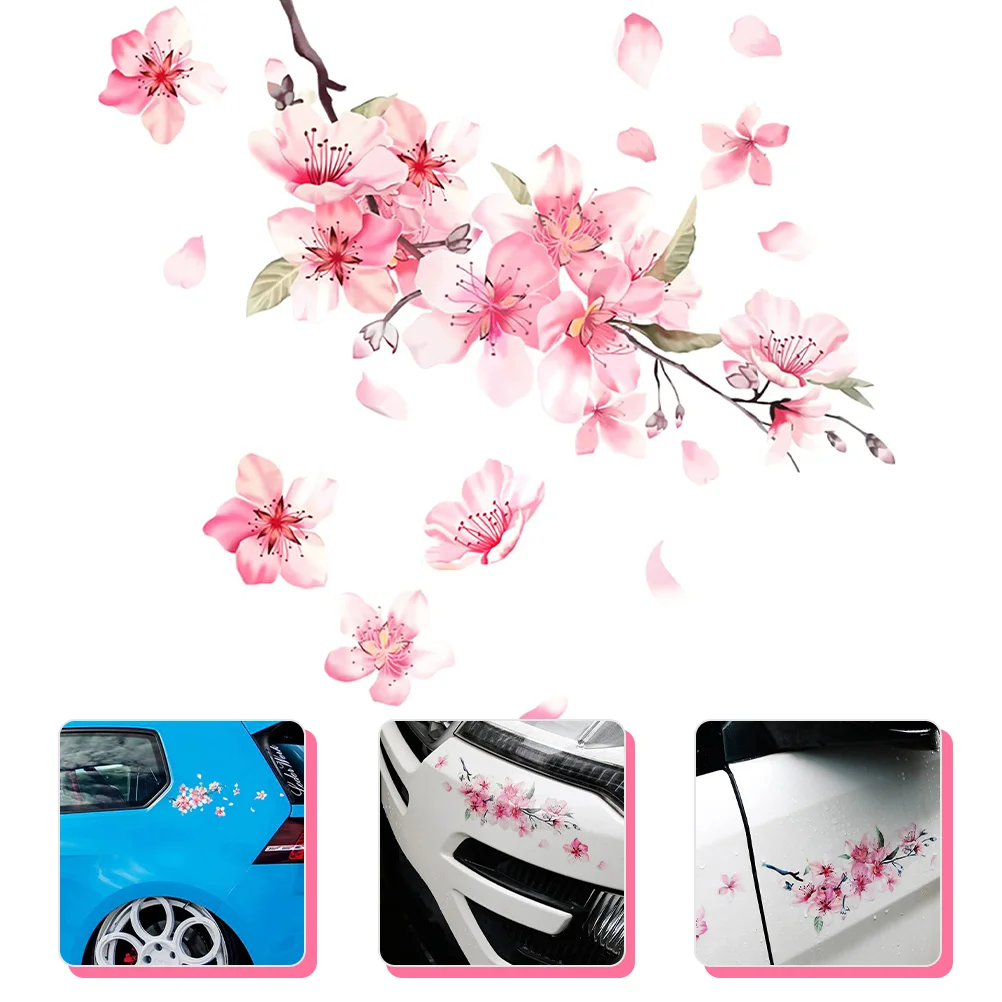 

Cherry Blossom Car Sticker Hood Flower Decals Blossoms Bumper Stickers Motorcycle Paper Miss Pink