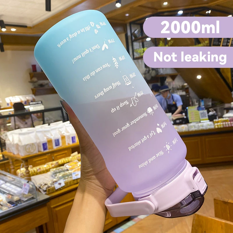 

Бутылка для воды с наклейками, 2 л, с маркером времени