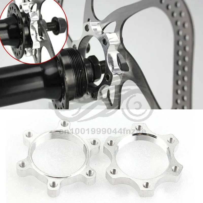 

2pcs/lot 44mm/48mm Bike Bicycle Freewheel Threaded Hubs Disk Disc Brake Rotor 6Bolt Flange Adapter