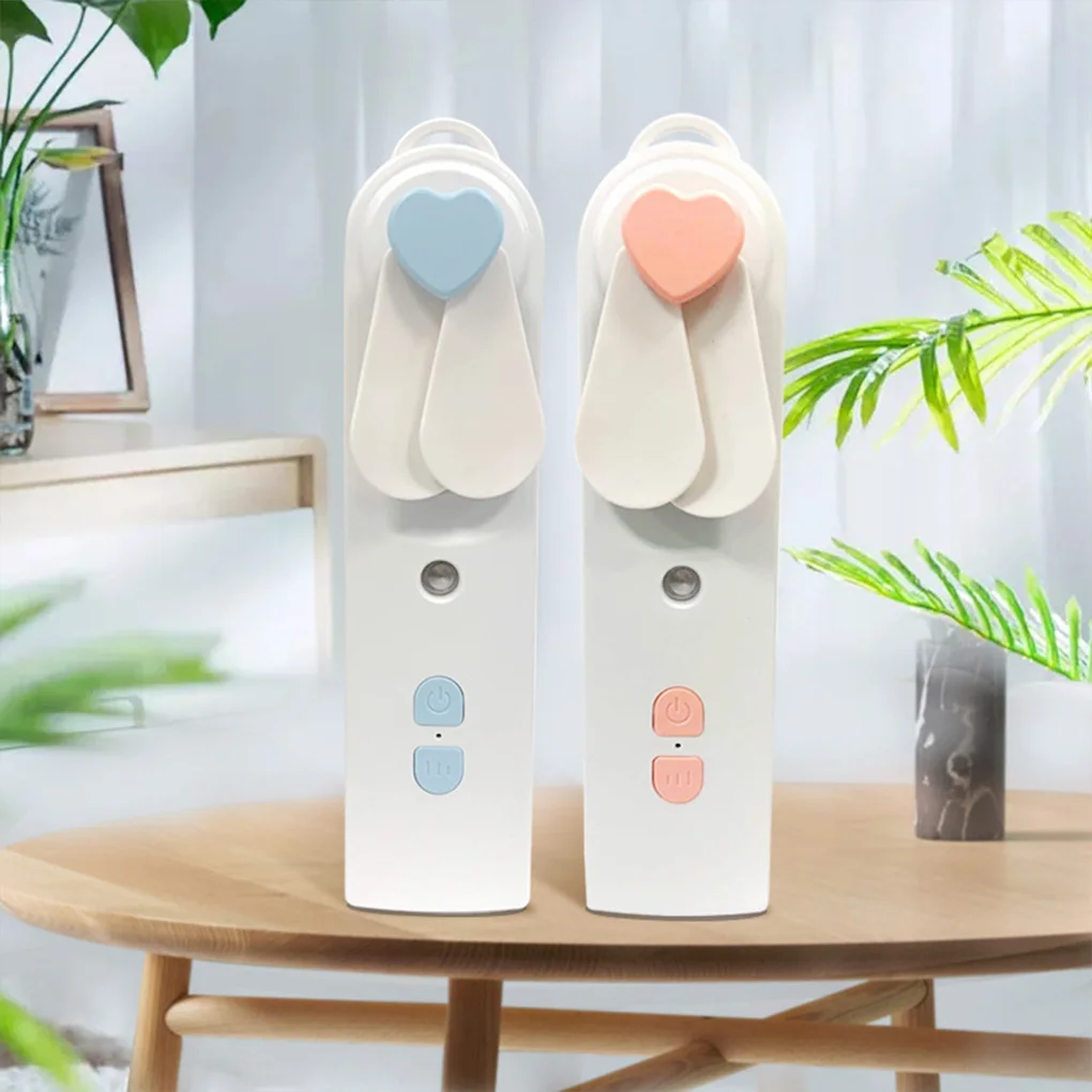 

Spray Misting Fan USB Rechargeable Adjustable Mini Air Cooling Humidifier Auto-off Low-noise Pocket Handheld Steamer