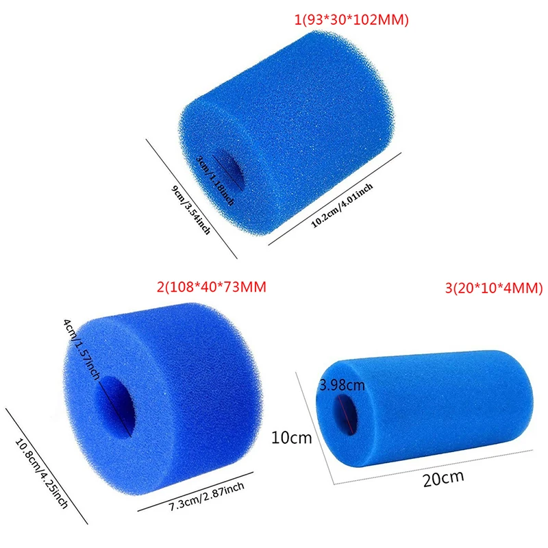 

2 шт., многоразовые губки для фильтра Intex Type H