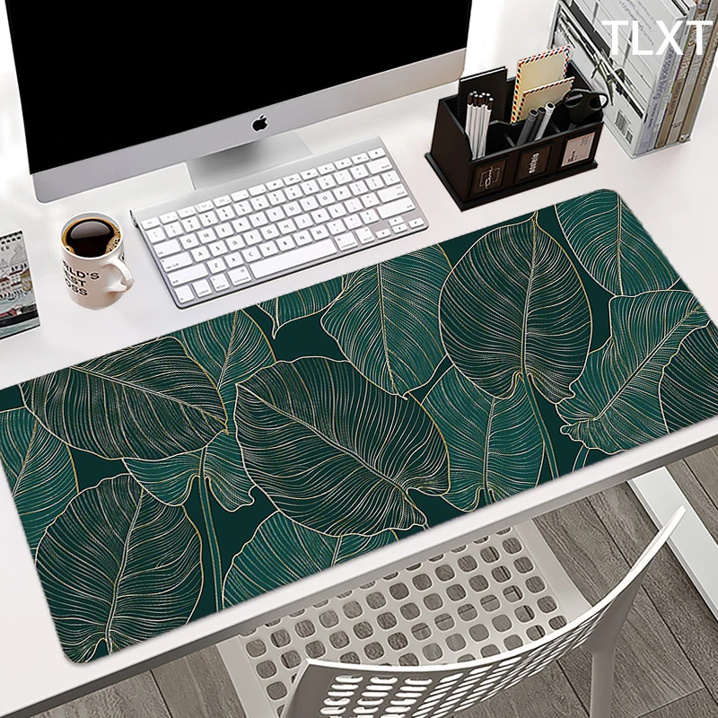 

Tropical Leaves Mouse Pad Anime Pc Gamer Gaming Mousepad Mouse Mat Keyboard Desk Mat Table Carpet Mausepad Computer Laptop Pad.