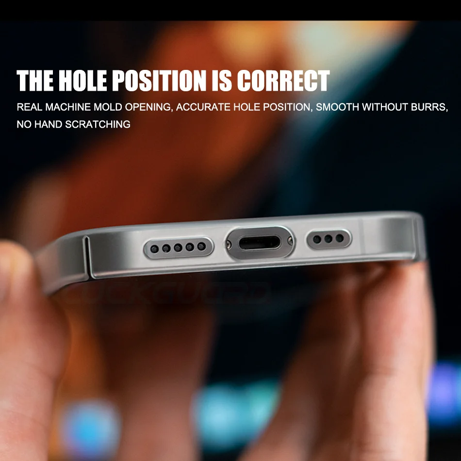 Super Thin Sand Blasting PC Light Crystal Clear Phone Case For iPhone 12 13 14 Plus Pro Max 14pro Cases Transparent Matte Cover