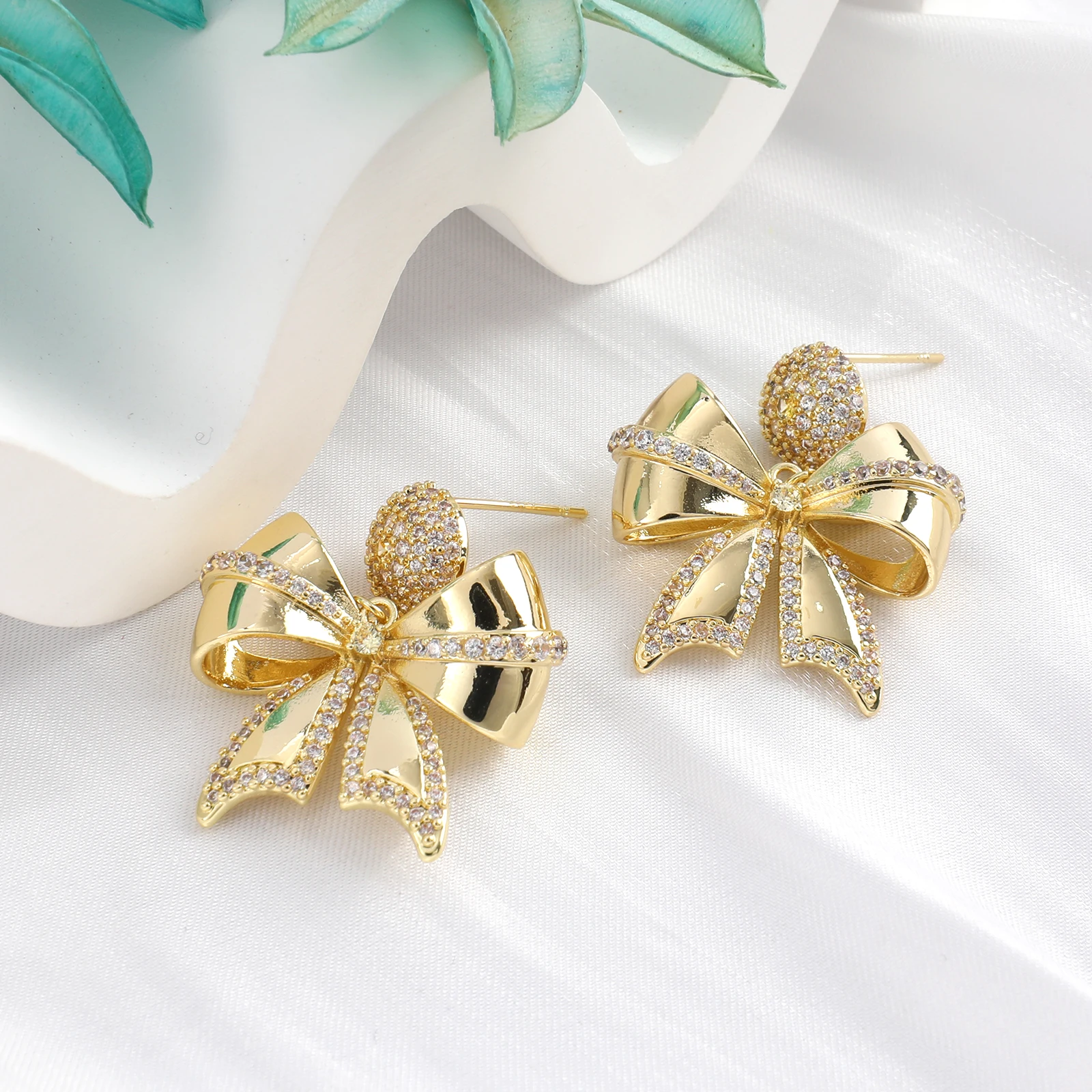 Makersland Женские серьги с галстуком-бабочкой персонализированные ювелирные