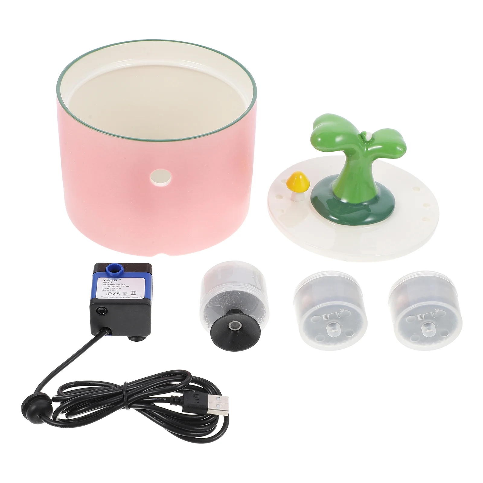 

Pet Water Fountain Dispenser Cat Drinking Dog Waterer Bowl Puppyautomatic Ceramic Tool Supplies Feeder Tilts