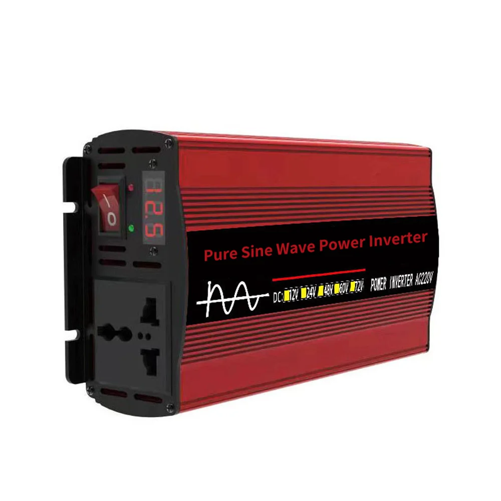

Dc12v-220v Converter 3500w 8000w Pure Sine Wave Power With Lcd Display Inverter Voltage Transformer Pure Sine Car Inverter