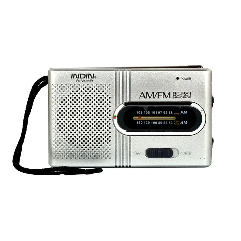 

AM/FM Battery Operated Portable Pocket Radio AM FM Transistor Radio Great Reception Loud Speaker Earphone Jack Long Lasting 2 AA