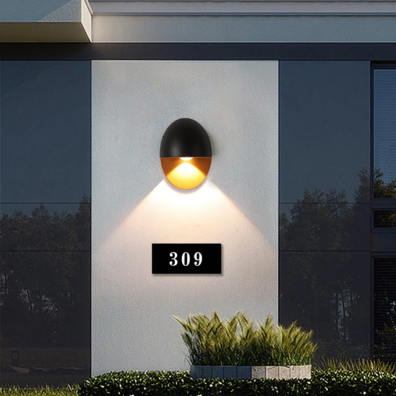 

LED Outdoor Waterproof Wall Lamp Corridor Sofa Background Wall Lamp Villa Door Sign Lamp Outdoor Courtyard Wall Washing Lamp