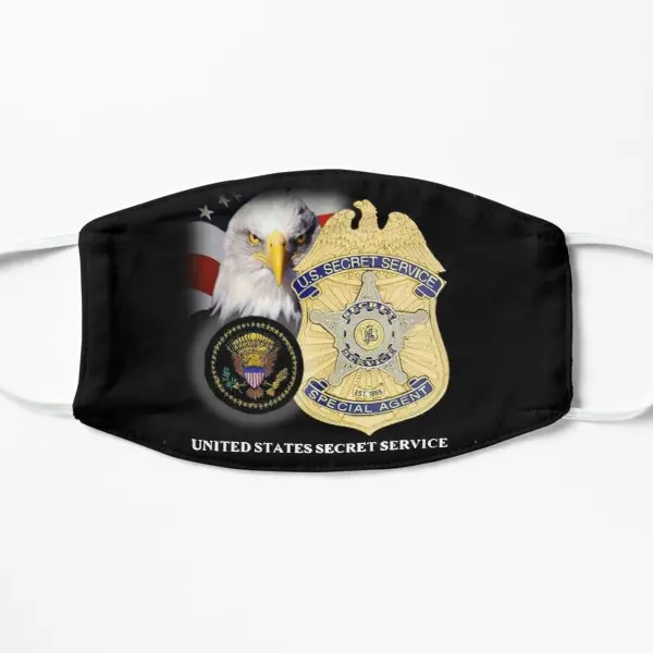 

Маска для лица унисекс с принтом секретной службы США, моющаяся Пылезащитная хлопковая ветрозащитная модная