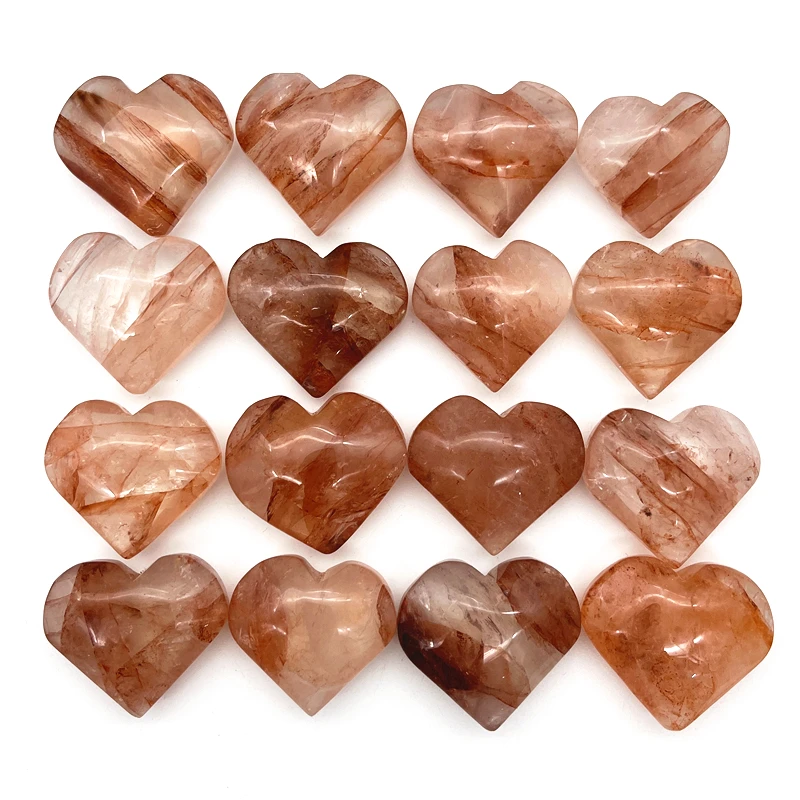 

Прямая поставка, 1 шт., красивый натуральный красный огненный кварцевый кристалл, сердце, любовь, резной ладонный камень, лечебные полирован...