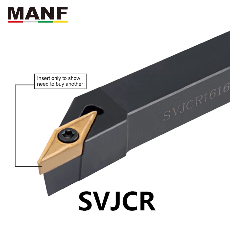 

MANF lathe tools 16mm SVJCR-2525M16 CNC External Turning Tools Holders Lathe Cutter boring bar Clamped Steel toolholder lathe